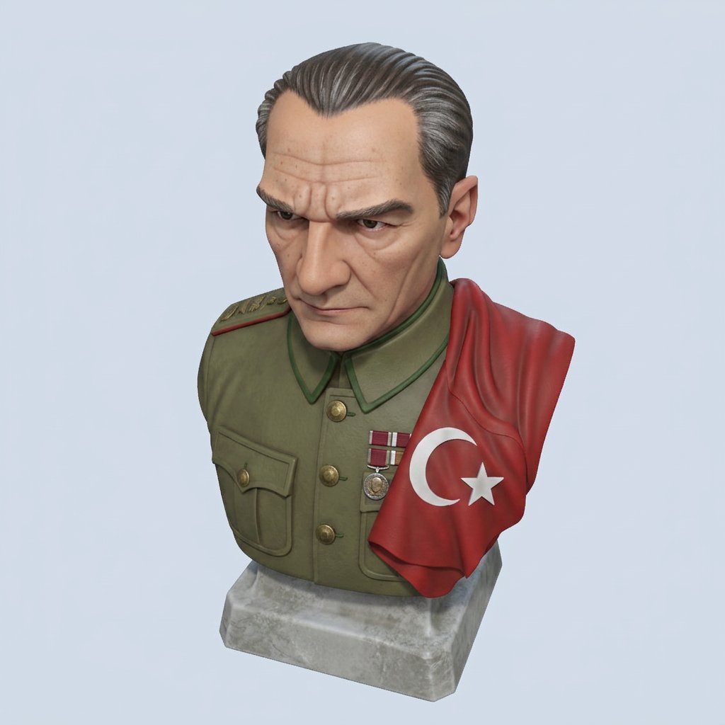 Atatürk Bust (Large) boyalı